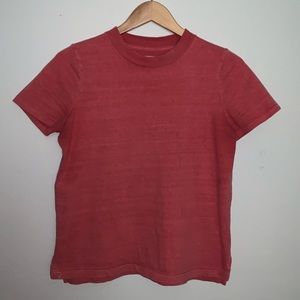 Madewell Vintage Washed Red Cropped Tshirt